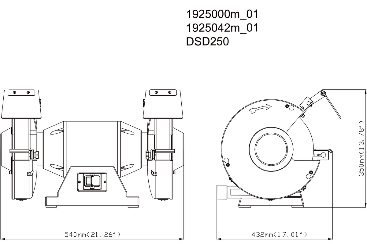 سنگ رومیزی متابو metabo مدل DSD250